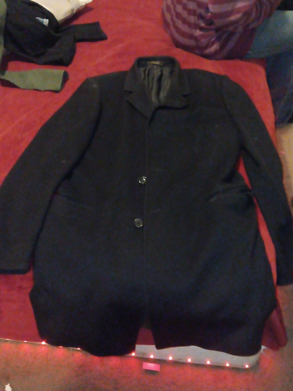 Cristiani Black Men's Pea Coat